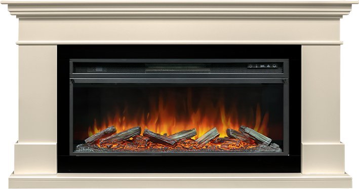 Каминокомплект Royal Flame California с очагом Vision 42 LOG LED слоновая кость (Высота 860)