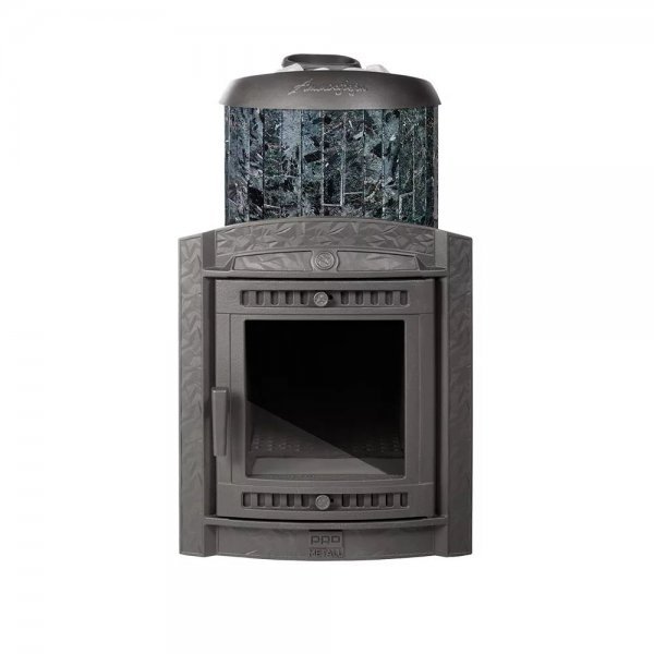 Печь банная PROMetall Атмосфера XL в ламелях Пироксенит наборный рисунок