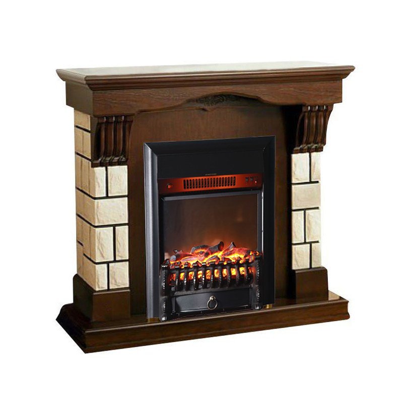 Каминокомплект Interflame Мартин темный дуб с очагом Fobos FX M Black