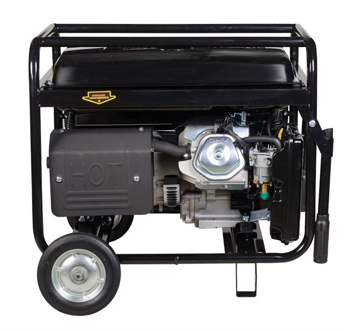 Бензиновый электрогенератор Huter DY6500LX с колесами