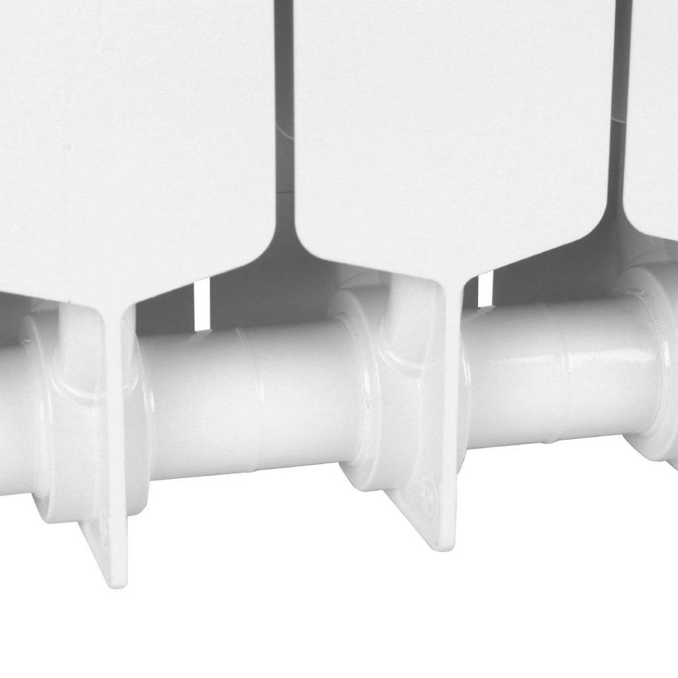 Биметаллический радиатор отопления Rifar Supremo 800 боковое подключение 9 секций белый RAL 9016