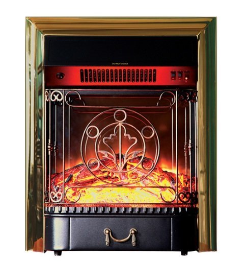 Каминокомплект Interflame Мартин темный дуб с очагом Majestic FX M Brass