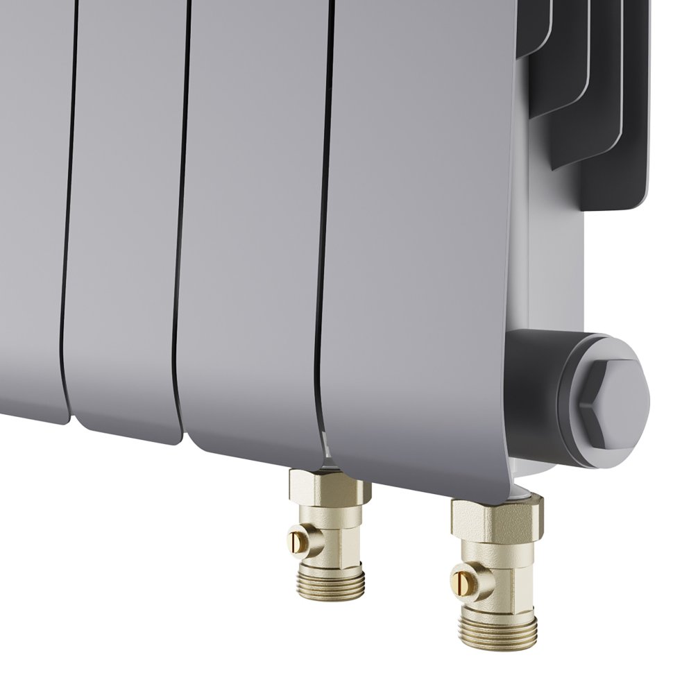 Биметаллический радиатор отопления Royal Thermo Infinity 300 Silver Satin VR80 12 секций