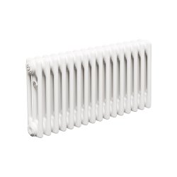 Стальной трубчатый радиатор Теплофорт ТР3037 16 секций боковое подключение 3/4 белый глянец
