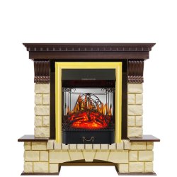 Каминокомплект Royal Flame Pierre Luxe шампань с очагом Majestic FX M Brass