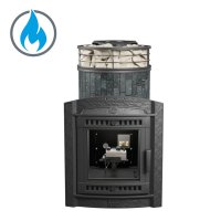 Печь банная PROMetall Атмосфера L Пироксенит ламель+сетка с газовой горелкой