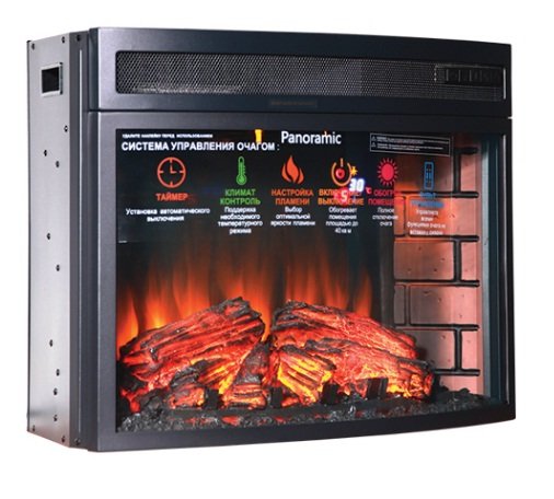 Каминокомплект Interflame Экстер темный дуб угловой с очагом Panoramic 06 25 LED FX