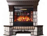 Каминокомплект Interflame Экстер темный дуб угловой с очагом Panoramic 06 25 LED FX
