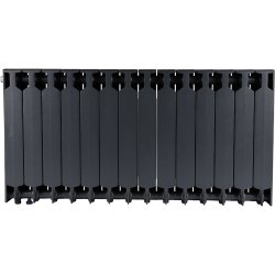 Биметаллический радиатор отопления Rifar Supremo Ventil SVR 500 нижнее правое подключение 14 секций титан