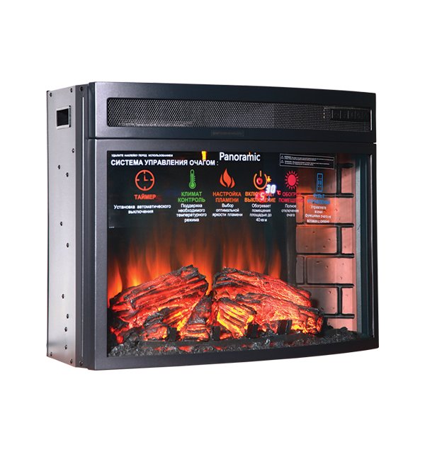 Каминокомплект Interflame Юнона с очагом Panoramic 25 LED FX темный дуб