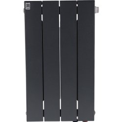 Биметаллический радиатор отопления Rifar Supremo Ventil SVR 500 нижнее правое подключение 4 секции титан