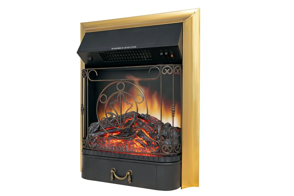 Каминокомплект Royal Flame Dublin RUSTIC (Разборный) с очагом Majestic FX M Brass дуб натуральный