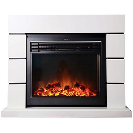 Каминокомплект Interflame Норд с очагом Jupiter FX M Black белый