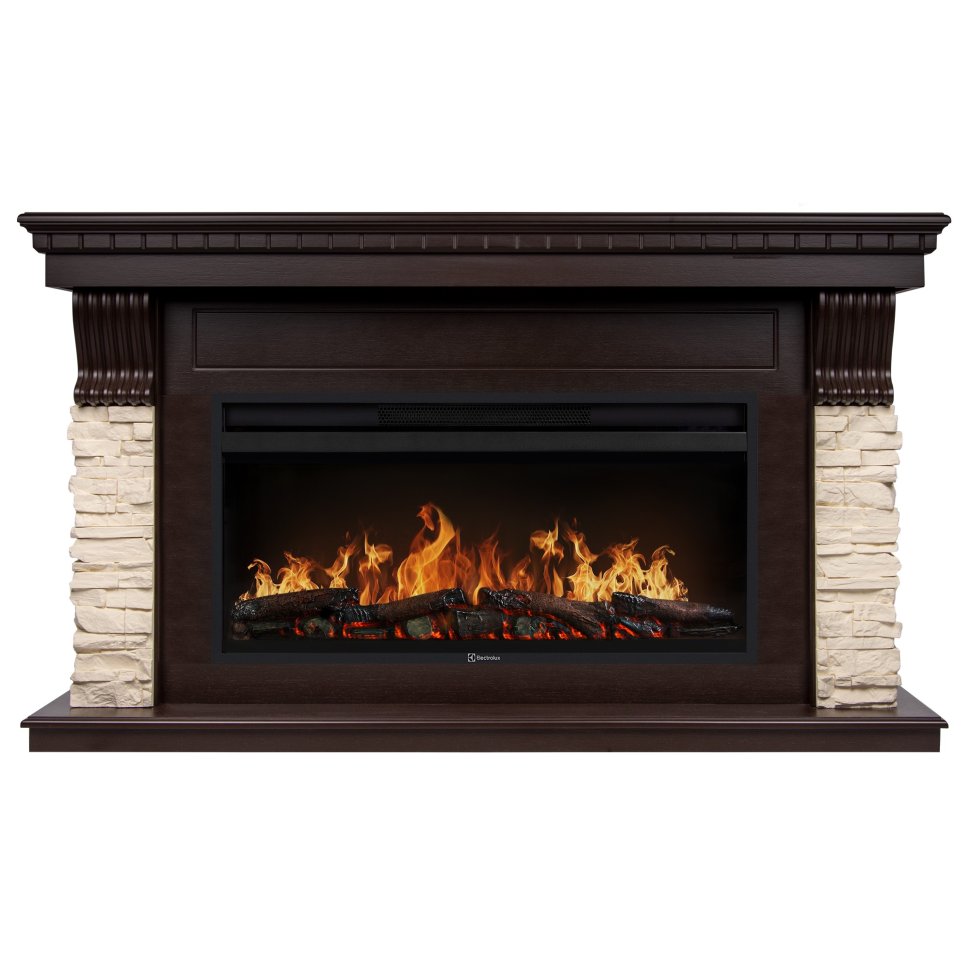 Каминокомплект Electrolux EFP/P-3620LS портал Michigan 42/40/36 камень молочный/шпон темный