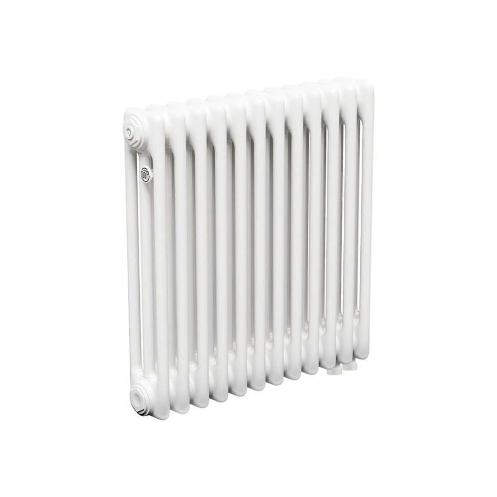 Стальной трубчатый радиатор Теплофорт ТР3057 ТВ 12 секций нижнее подключение 1/2 белый глянец